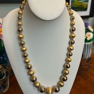 Elegant Gold-Tone Beaded Necklace